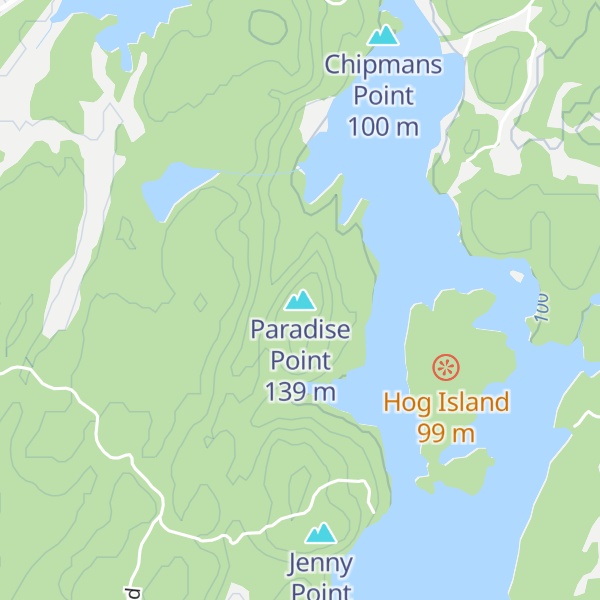 Map of Paradise Point