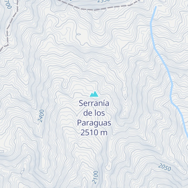 Map of Serranía de los Paraguas