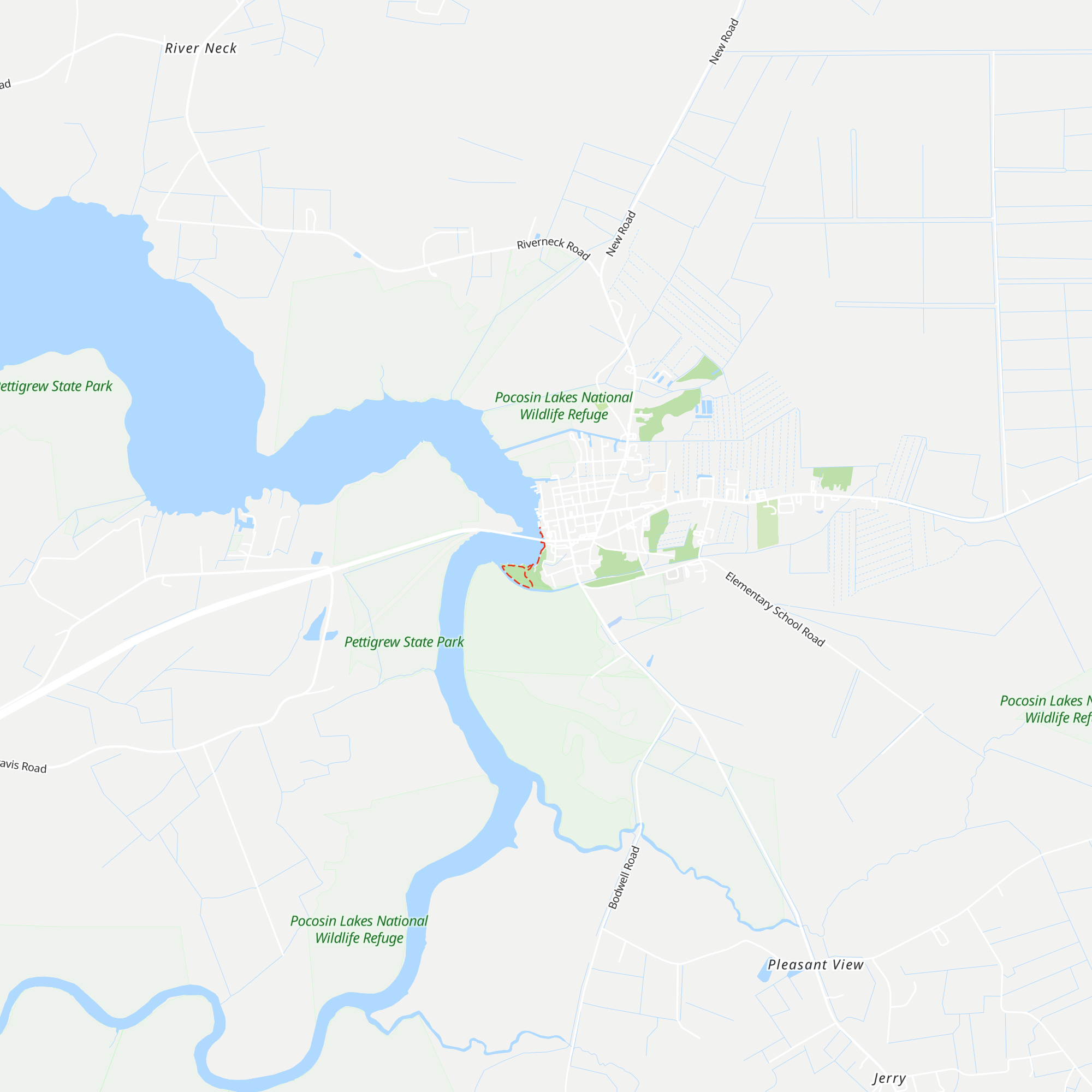 Tyrrell County Visitor's Center map