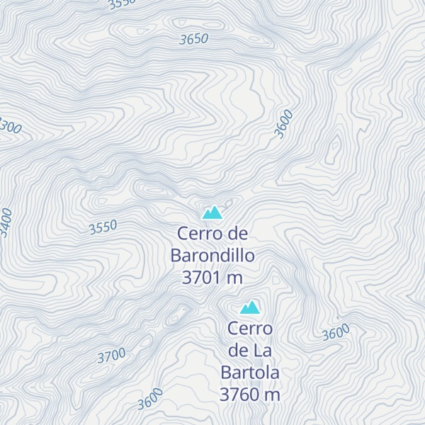 Map of Cerro de Barondillo