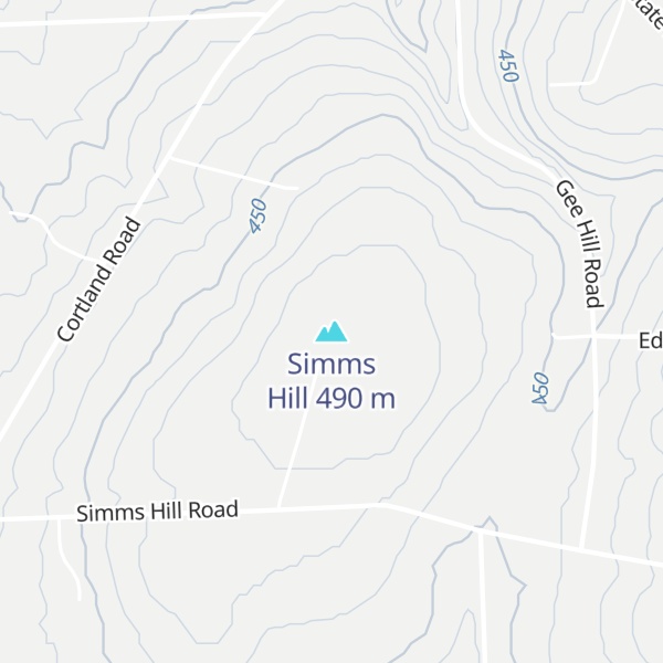 Map of Simms Hill