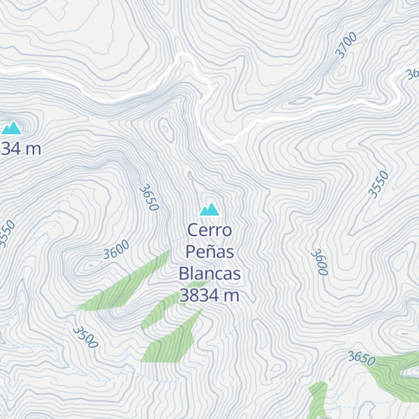 Map of Cerro Peñas Blancas