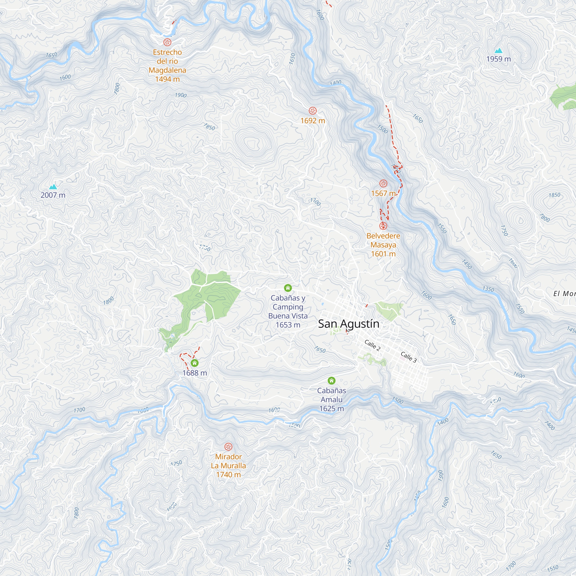 Cabañas y Camping Buena Vista map
