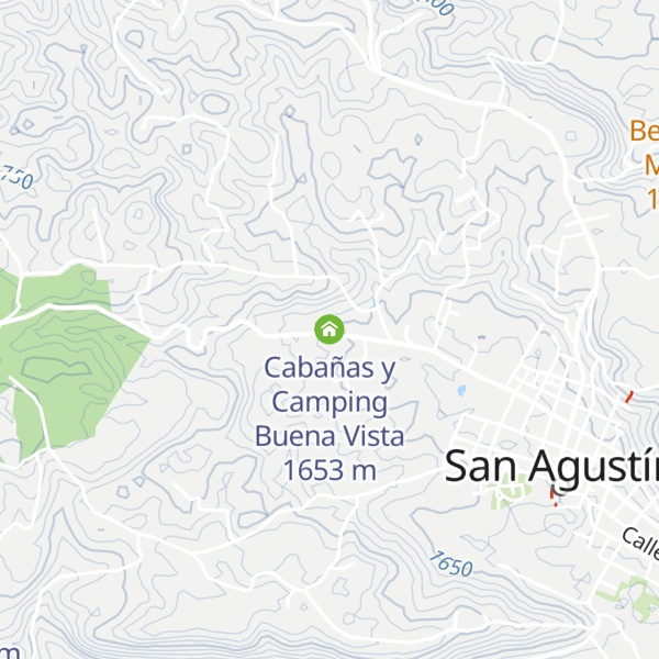 Map of Cabañas y Camping Buena Vista