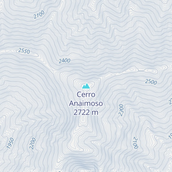 Map of Cerro Anaimoso