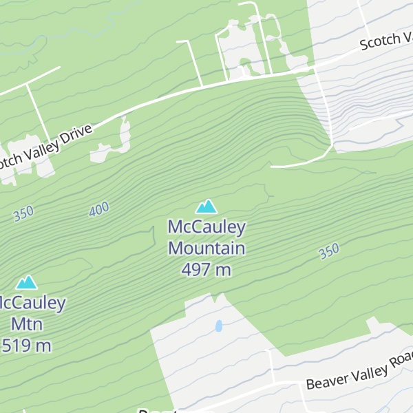 Map of McCauley Mountain