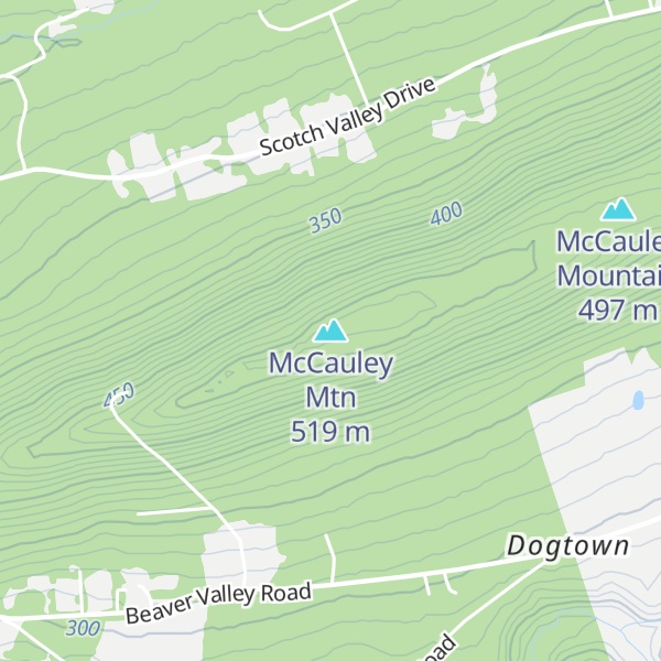Map of McCauley Mtn