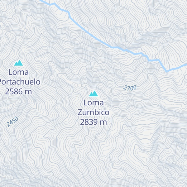 Map of Loma Zumbico