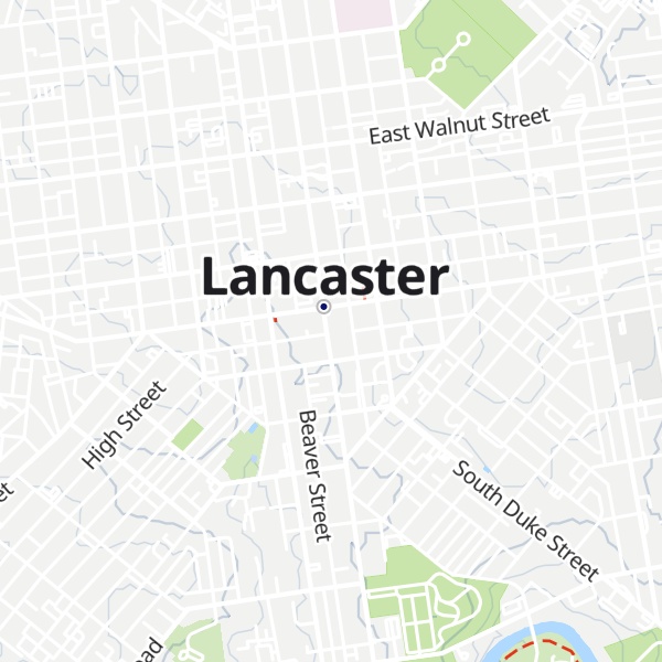 Map of Lancaster City Welcome Center