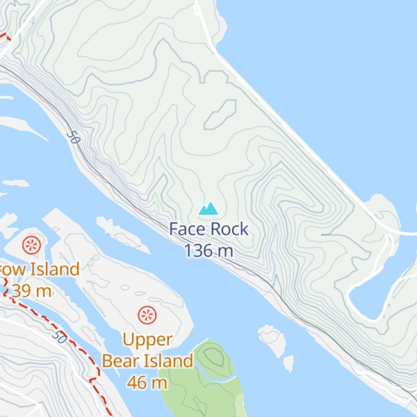 Map of Face Rock