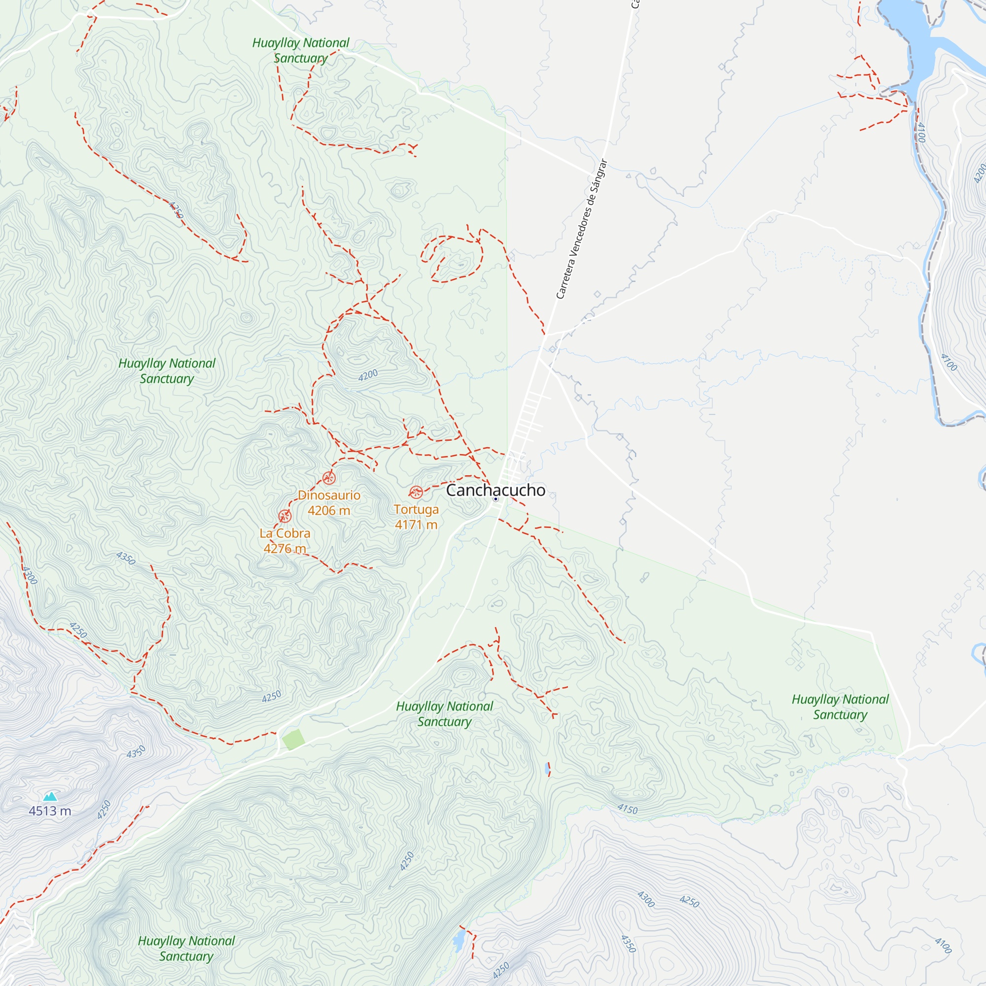 Santuario Nacional de Huayllay map