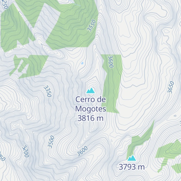 Map of Cerro de Mogotes