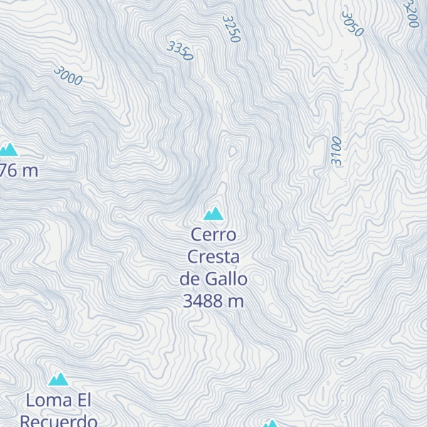 Map of Cerro Cresta de Gallo