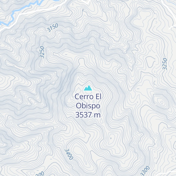 Map of Cerro El Obispo