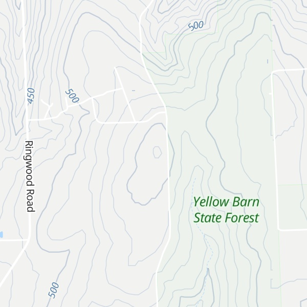 Map of Yellow Barn Hill
