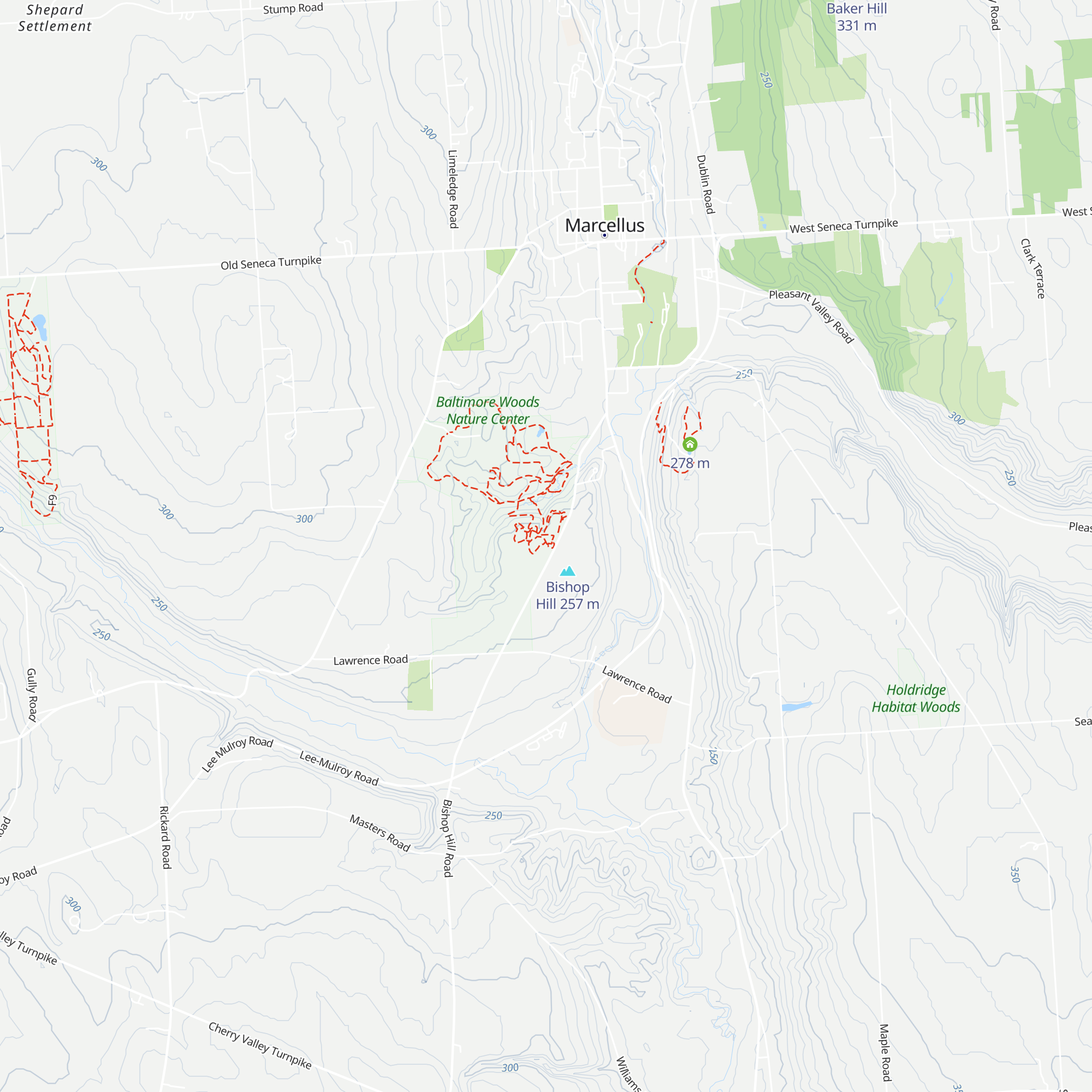The John A. Weeks Interpretive Center map