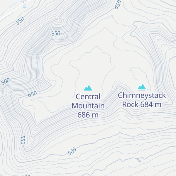 Map of Central Mountain