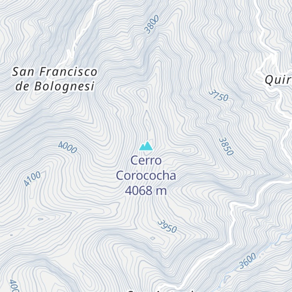 Map of Cerro Corococha