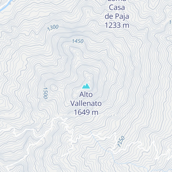 Map of Alto Vallenato