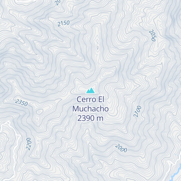 Map of Cerro El Muchacho