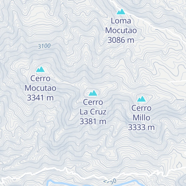 Map of Cerro La Cruz