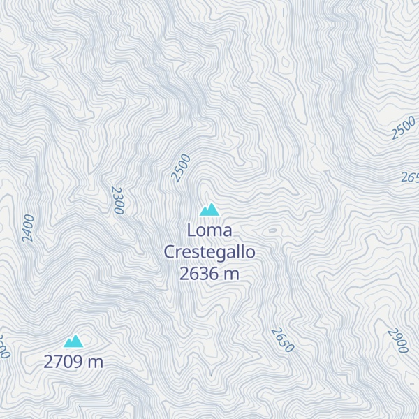 Map of Loma Crestegallo