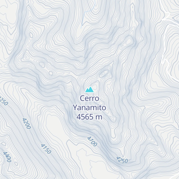 Map of Cerro Yanamito