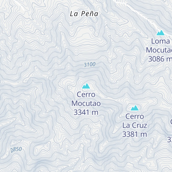 Map of Cerro Mocutao