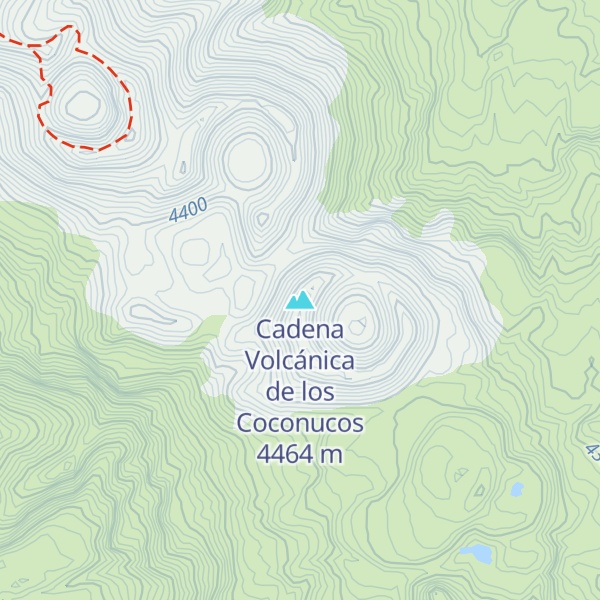 Map of Cadena Volcánica de los Coconucos
