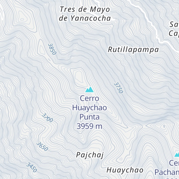 Map of Cerro Huaychao Punta