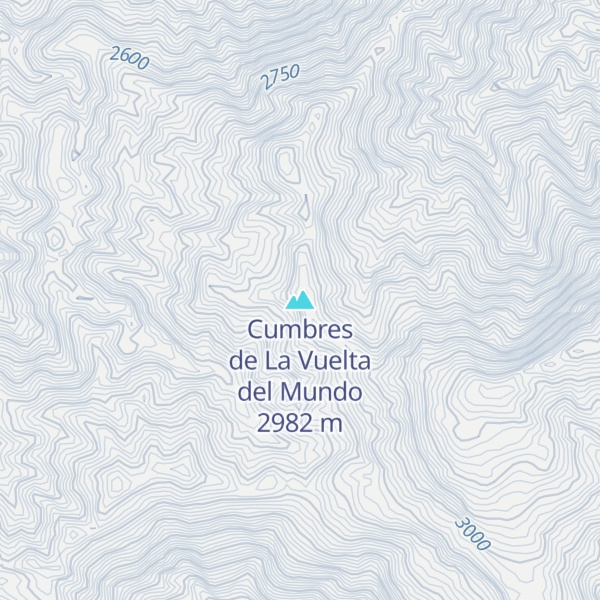 Map of Cumbres de La Vuelta del Mundo