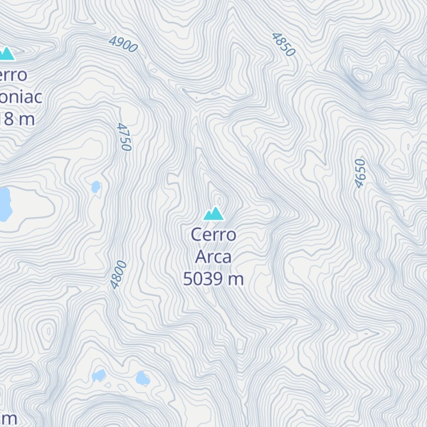 Map of Cerro Arca