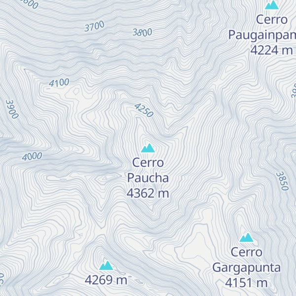 Map of Cerro Paucha