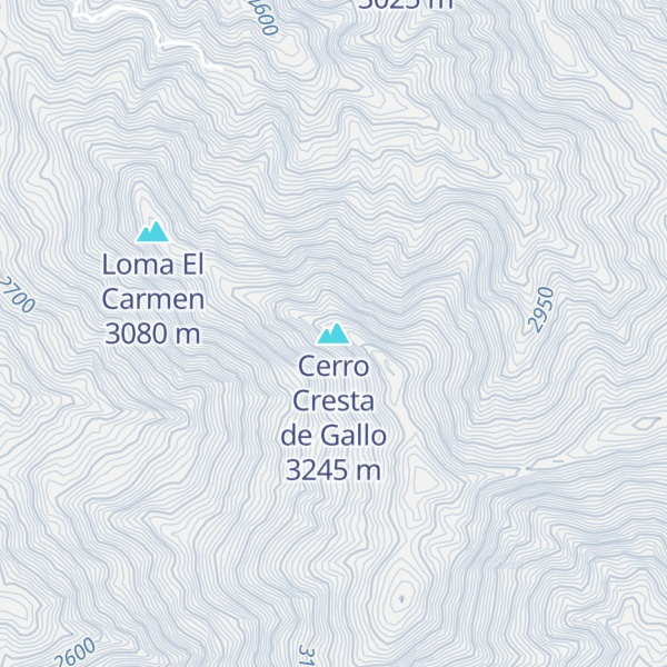 Map of Cerro Cresta de Gallo