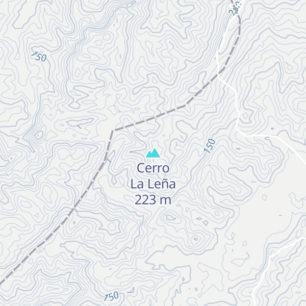 Map of Cerro La Leña