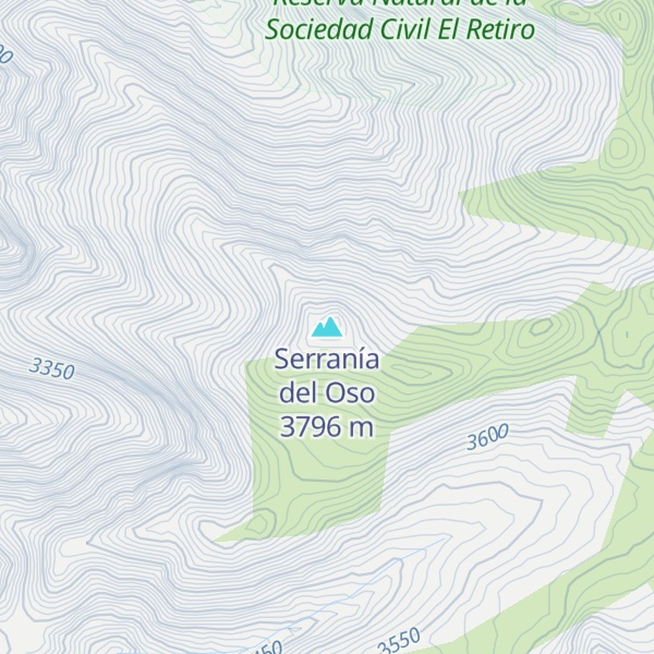 Map of Serranía del Oso