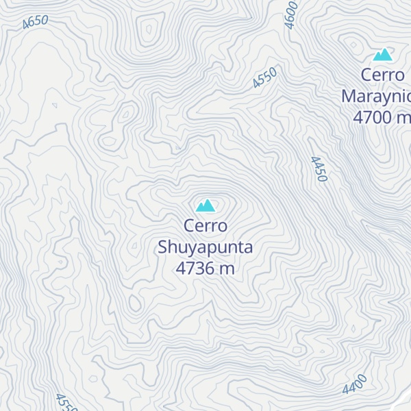 Map of Cerro Shuyapunta