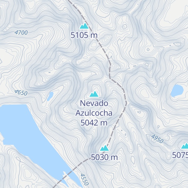 Map of Nevado Azulcocha
