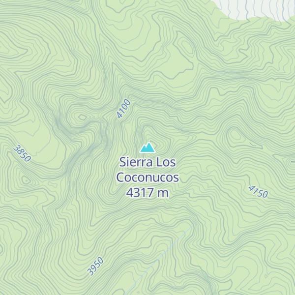 Map of Sierra Los Coconucos