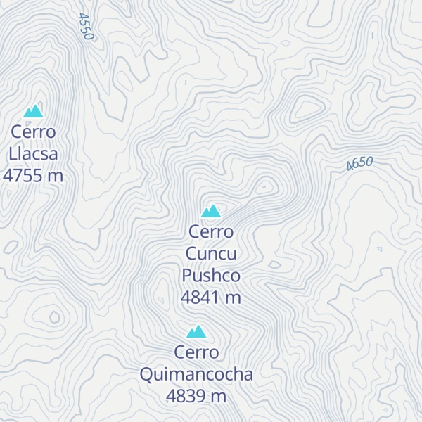 Map of Cerro Cuncu Pushco