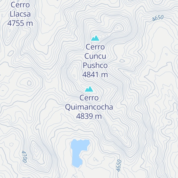 Map of Cerro Quimancocha