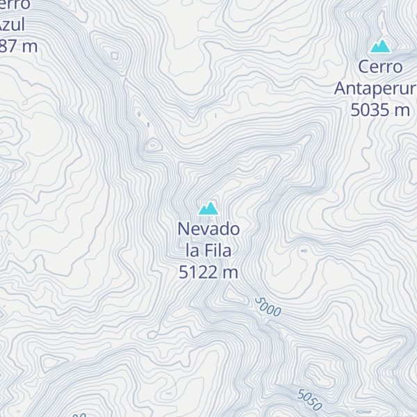 Map of Nevado la Fila