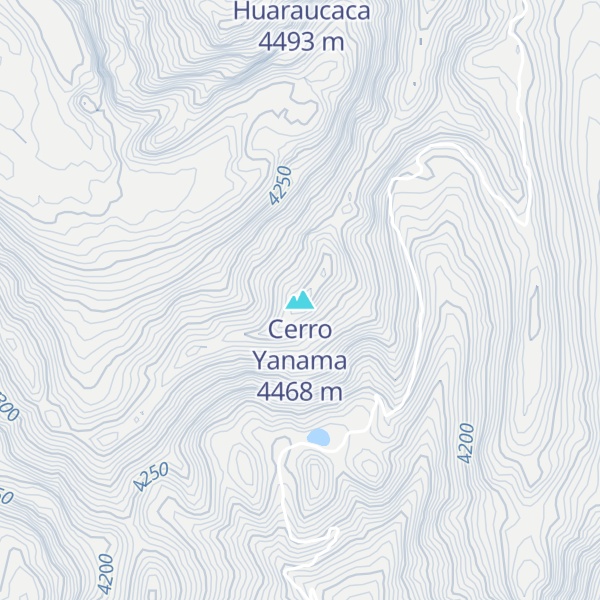 Map of Cerro Yanama