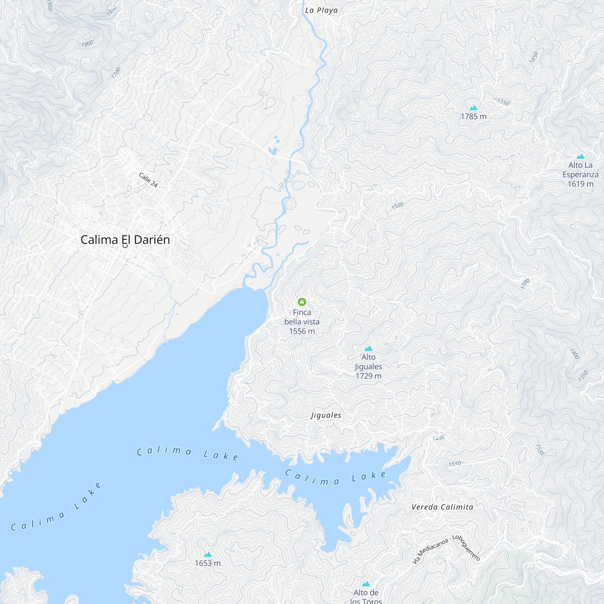 Finca bella vista map
