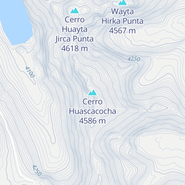 Map of Cerro Huascacocha