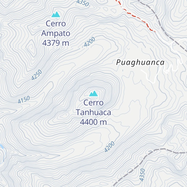 Map of Cerro Tanhuaca
