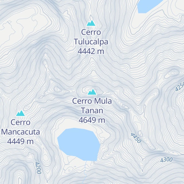 Map of Cerro Mula Tanan