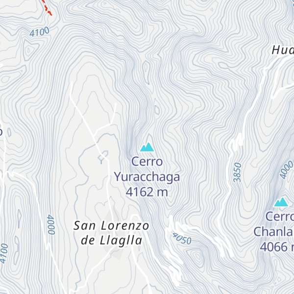 Map of Cerro Yuracchaga