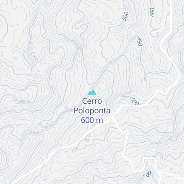 Map of Cerro Poloponta