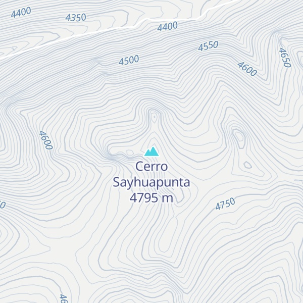 Map of Cerro Sayhuapunta